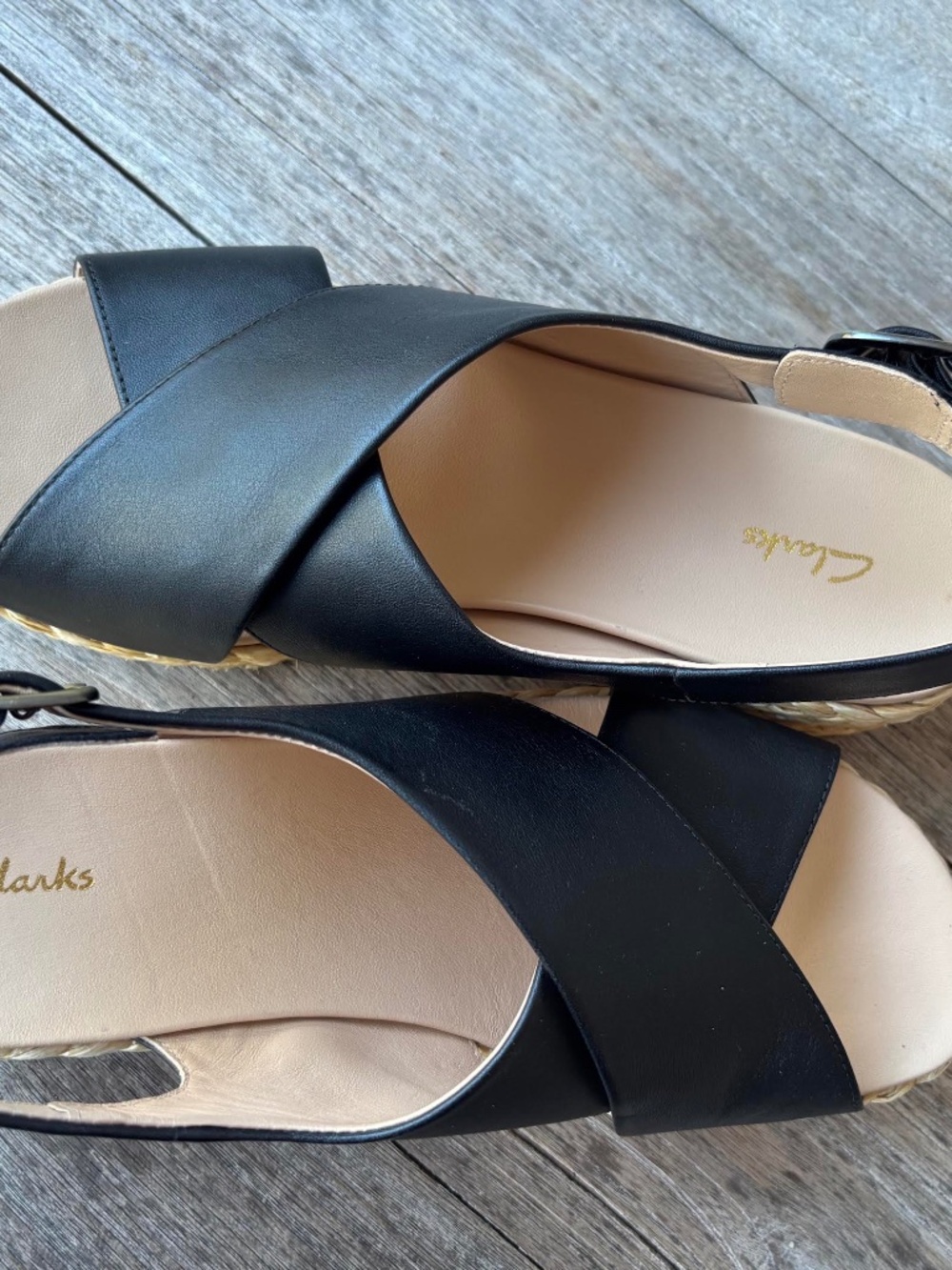 Clarke's Black Cross Over Sandel  Size US 8